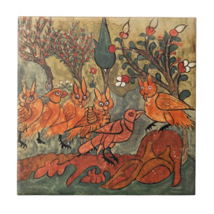 Carreau Chouette-Corbeau Renaissance indienne