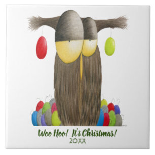 Carreau Chouette de Noël