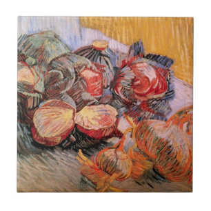Carreau Choux rouges et oignons par Vincent van Gogh