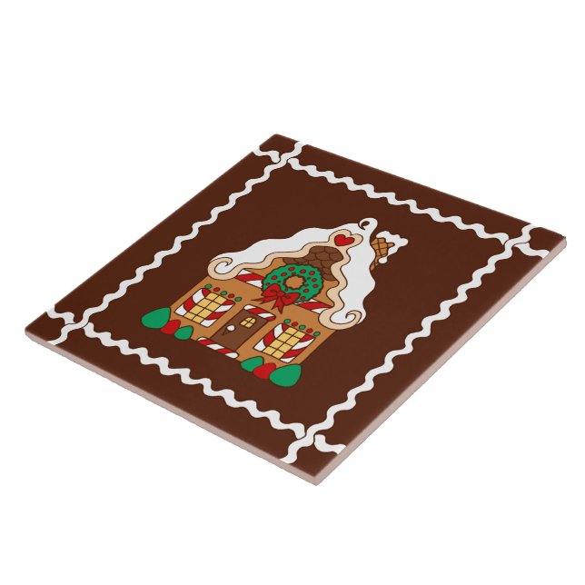 Carreau Christmas Gingerpain Maison Cuisine Trivet Cadeau (Côté)