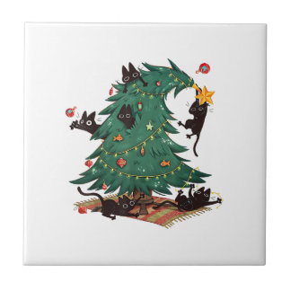 Carreau Christmas Tree and Cat Cute Christmas Cat Lover