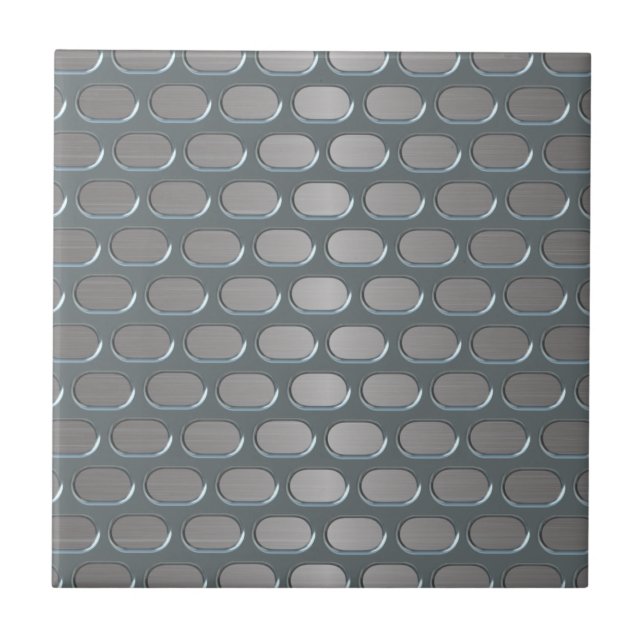 Carreau Chrome Grille sur l'air inox (Devant)