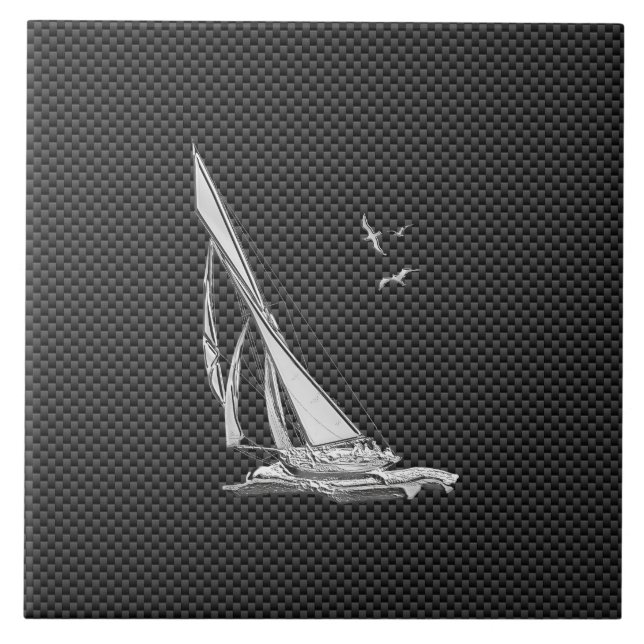 Carreau Chromes Like Sailboat on Carbon Fiber (Devant)