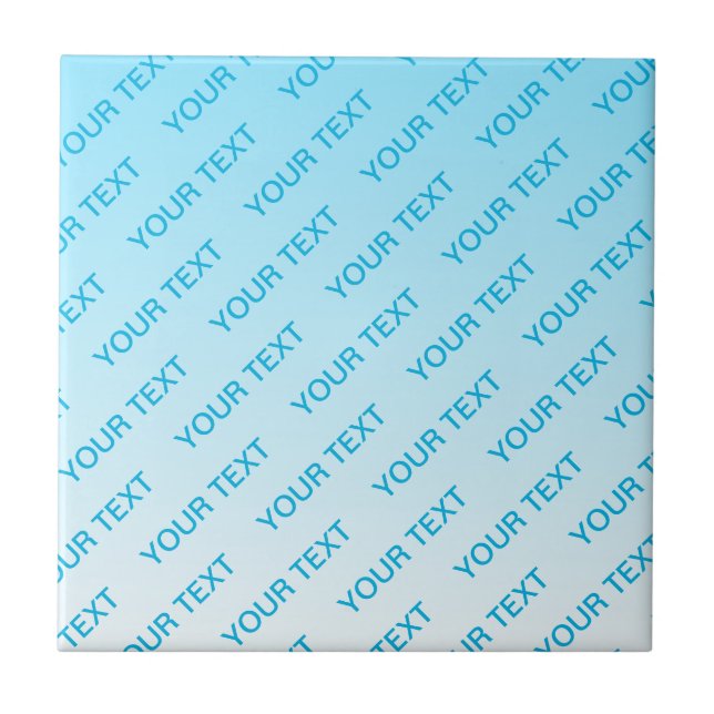 Carreau Ciel bleu (couleur changeable) Motif Ombre et text (Devant)