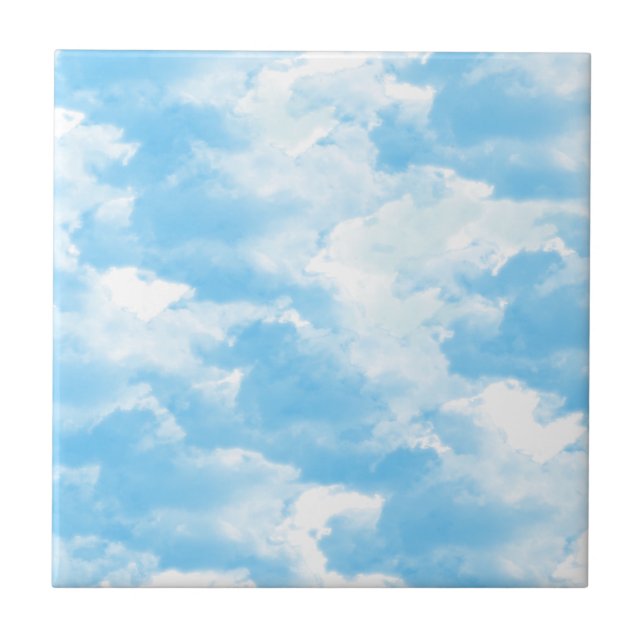 Carreau Ciel bleu nuages (Devant)