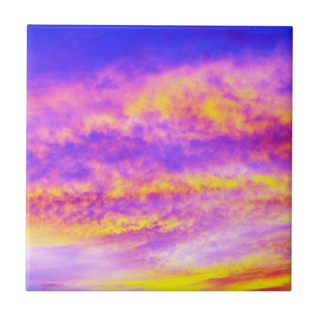 Carreau Ciel rose violet orange doré (Devant)