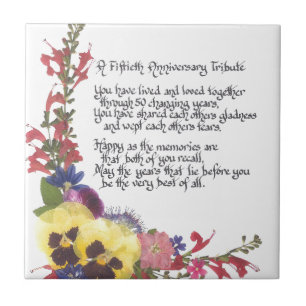 Carreau cinquantième Hommage d'anniversaire