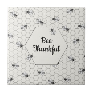 Carreau Citation d'abeilles de miel de plaisance blanc d'i