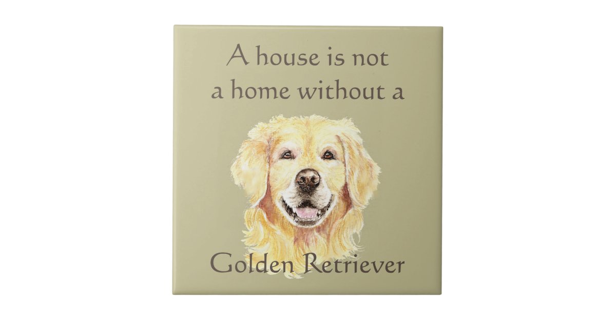 Carreau Citation D Animal De Compagnie De Chien De Golden Zazzle Ca