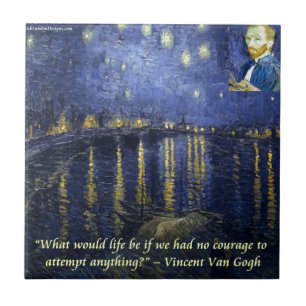 Carreau Citation de courage de Van Gogh