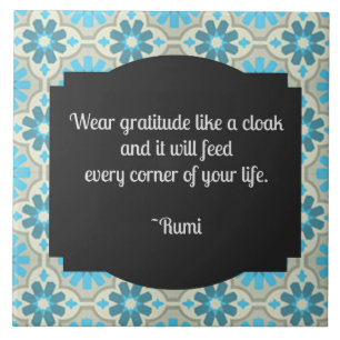 Carreau Citation de Gratitude Rumi