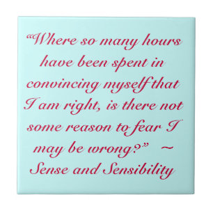 Carreau Citation de Jane Austen droite ou fausse