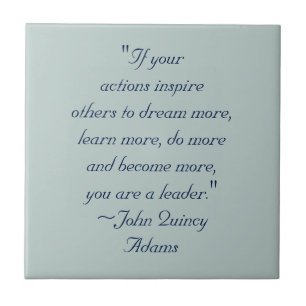 Carreau Citation de John Quincy Adams sur le leadership