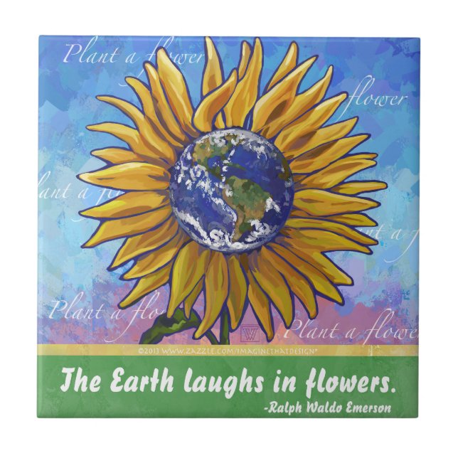 Carreau Citation de la Terre de tournesol (Devant)