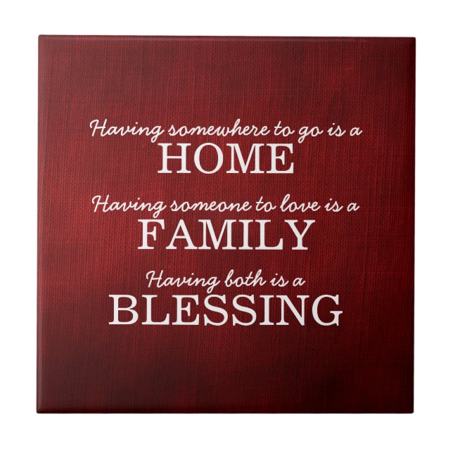 Carreau Citation de motivation de famille de typographie (Devant)