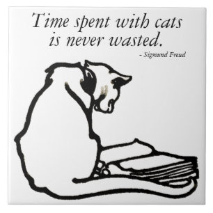 Carreau Citation de temps de chat