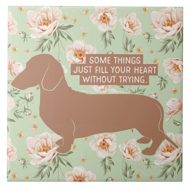 Carreau Citation d'illustration d'amant de Doxie Teckel de (Devant)