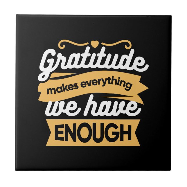 Carreau Citations de la typographie de la Gratitude inspir (Devant)