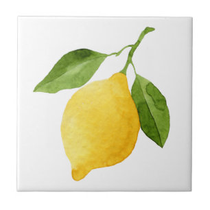 Carreau Citron d'aquarelle