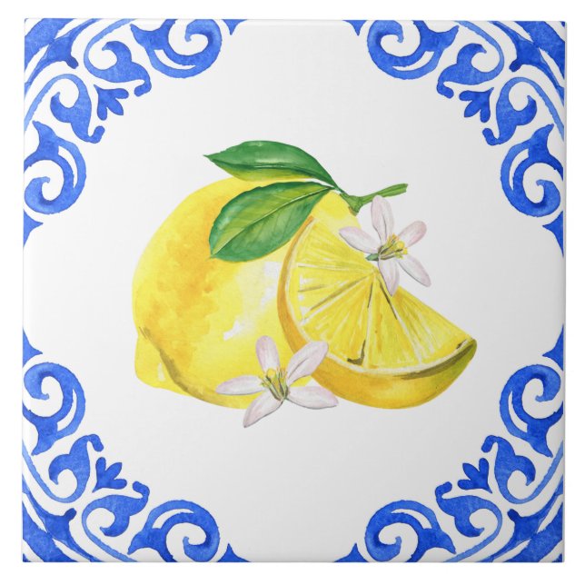 Carreau Citron italien méditerranéen élégant (Devant)