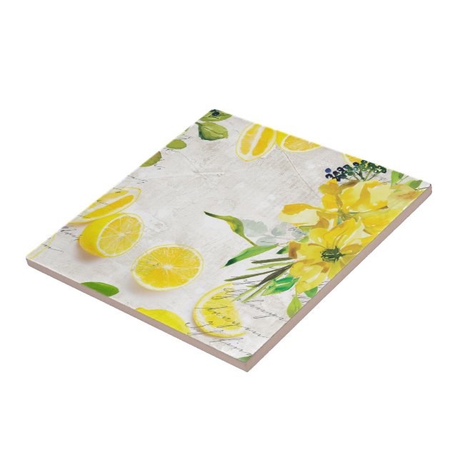 Carreau Citron lustre (Côté)