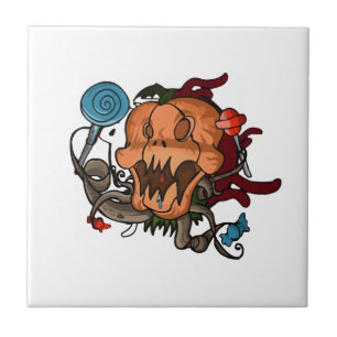 Carreau Citrouille d'Halloween                       