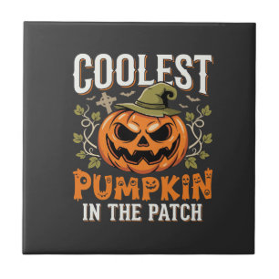 Carreau Citrouille la plus cool du patch Design Halloween