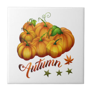 Carreau Citrouilles d'automne       