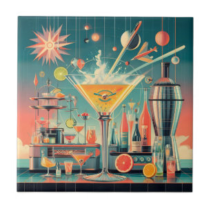 Carreau Citrus Martini Bar Futuriste Atomique du milieu du