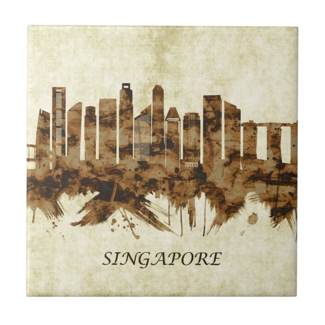 Carreau Cityscape de Singapour (Devant)