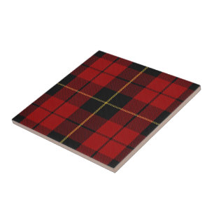 Carreau Clan Wallace Ecosse Expressions Rouge Noir Tartan