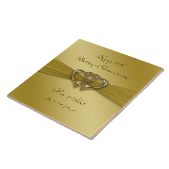 Carreau Classic Golden 50e tuile Mariage (Côté)