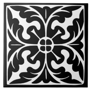 Carreau Classique d'antan : Traditionnel noir et blanc