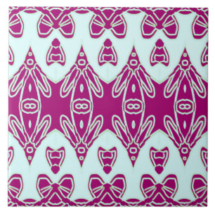 Carreau Classique indien traditionnel Turquoise & Maroon