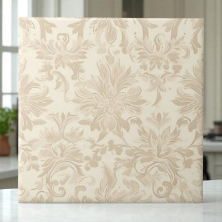 Carreau Classy Simple Floral Damask Soft Beige