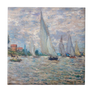Carreau Claude Monet - Bateaux Regatta à Argenteuil