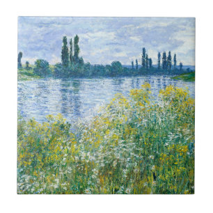 Carreau Claude Monet - Fleurs sur les banques