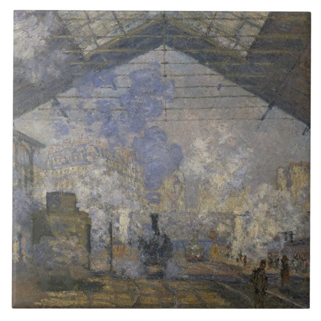Carreau Claude Monet - La gare de Saint-Lazare (Devant)