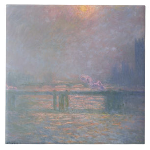 Carreau Claude Monet   la Tamise avec la croix de Charing
