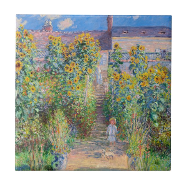 Carreau Claude Monet - Le jardin de l'artiste à Vetheuil (Devant)