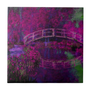 Carreau Claude Monet Le Pont Japonais violet