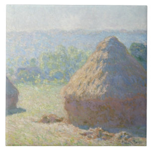 Carreau Claude Monet - meules de foin, fin d'été