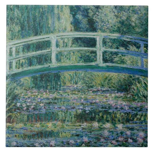 Carreau Claude Monet - nénuphars et pont japonais (Devant)