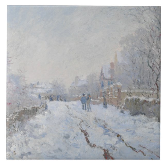 Carreau Claude Monet - Scène de neige à Argenteuil (Devant)