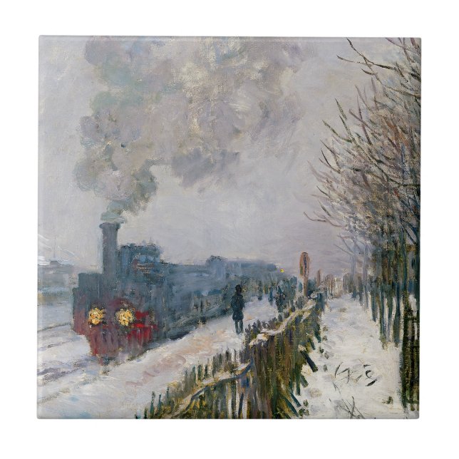 Carreau Claude Monet - Train dans la neige / La Locomotive (Devant)