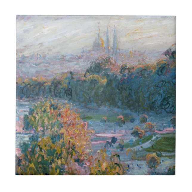 Carreau Claude Monet - Vue des Tuileries, étude (Devant)
