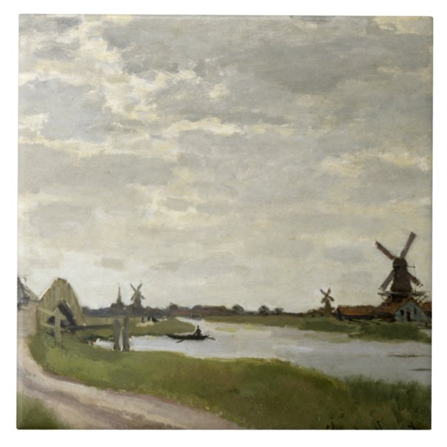 Carreau Claude Monet - Windmills Près De Zaandam (Devant)