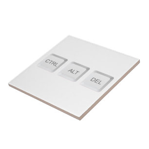 Carreau Clavier d'ordinateur CTRL ALT DEL de SlipperyJoe