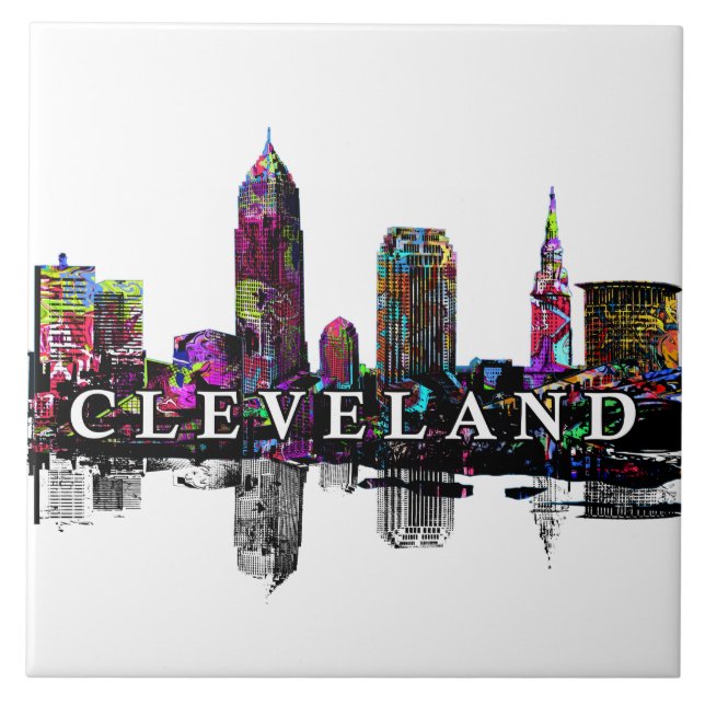 Carreau Cleveland, Ohio en graffiti (Devant)