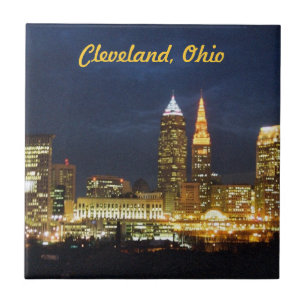 Carreau Cleveland, Ohio Nights Lights Tile
